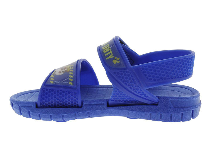 Sandalia infantil azul con correas ajustables y gráfico de Paw Patrol.