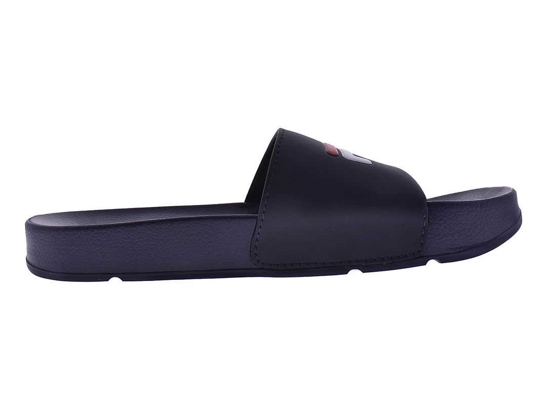 Sandalias FILA Drifter color navy para mujer con logotipo blanco en la correa.