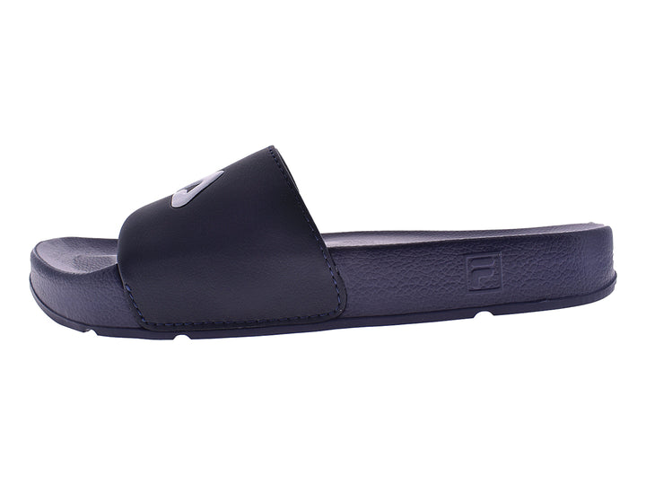 Sandalias FILA Drifter color navy para mujer con logotipo blanco en la correa.