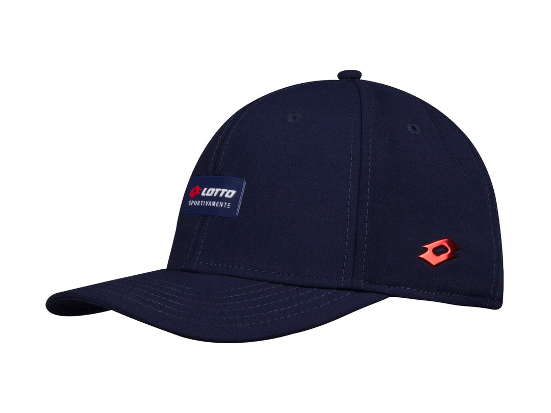 Gorra Lotto de color marino con logotipo frontal y lateral