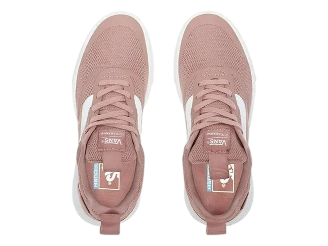 Tenis VANS UltraRange RapidW color rosa con suela blanca y tejido de malla.