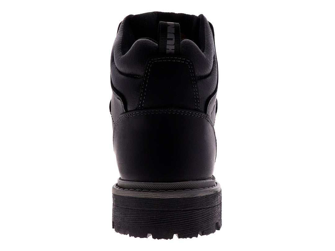 Botas negras Hummer HD1001 para mujer con suela track y cordones.