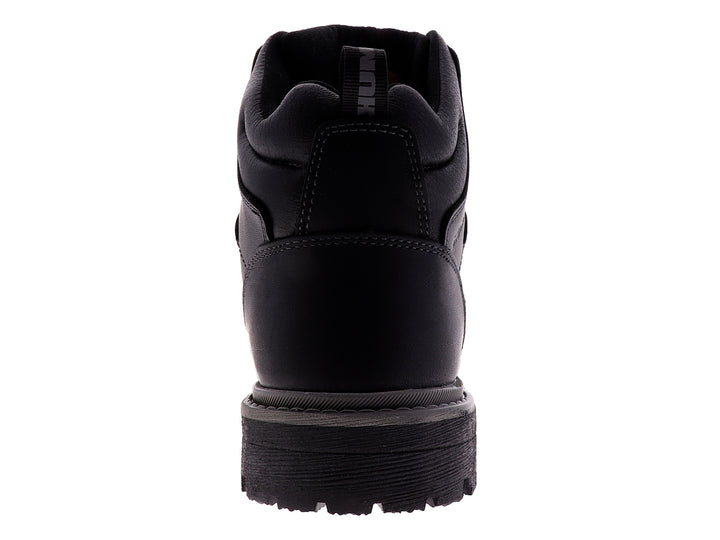 Botas negras Hummer HD1001 para mujer con suela track y cordones.