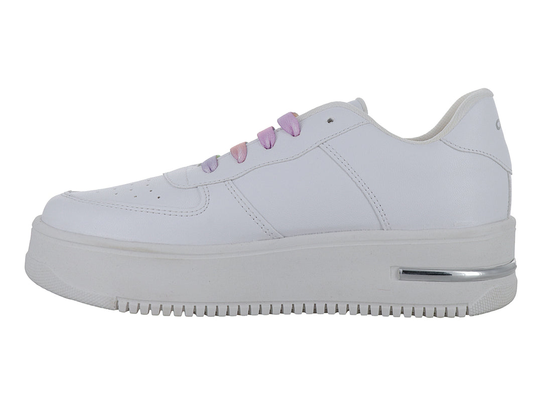 Tenis Andrax Blanco con Agujetas Arcoíris para Mujer