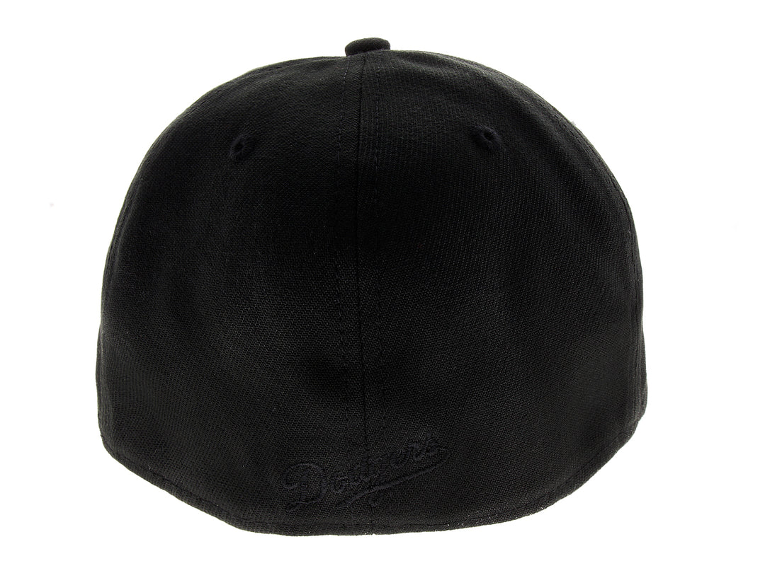 Gorra de béisbol New Era color negro con logotipo de Los Angeles Dodgers bordado en el frente.