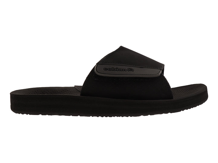 Sandalia Cobian AVS19 para hombre en color negro con correa ancha y suela ergonómica.