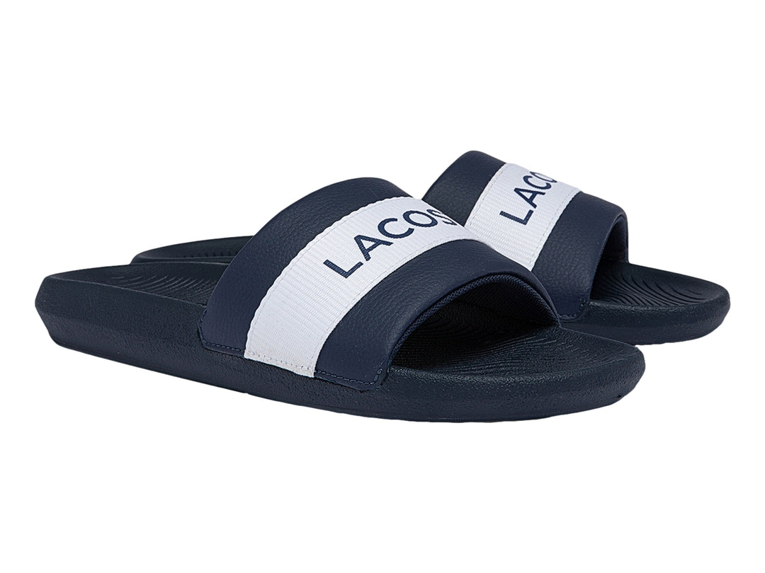 Sandalias Lacoste Croco Slide Azul Marino para Hombre