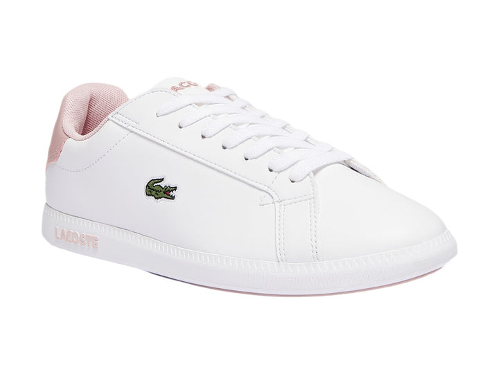 Tenis Lacoste Graduate Blanco y Rosa para Niña