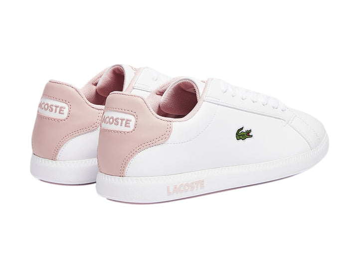 Tenis Lacoste Graduate Blanco y Rosa para Niña