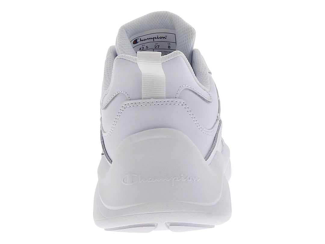 Tenis deportivos Champion color blanco con logotipo en el lateral y suela blanca robusta.