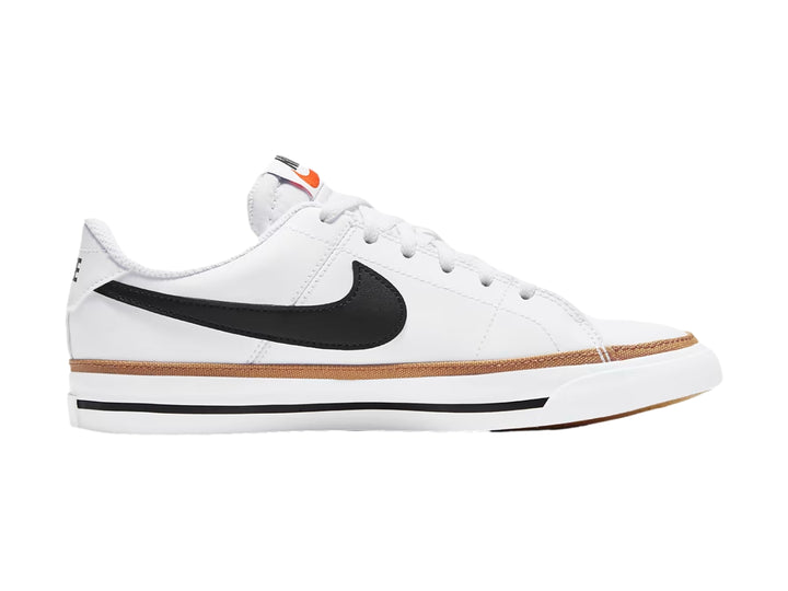 Tenis Nike Court Legacy Blanco y Café para Niño