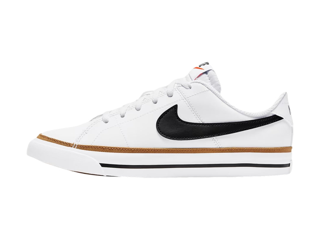 Tenis Nike Court Legacy Blanco y Café para Niño