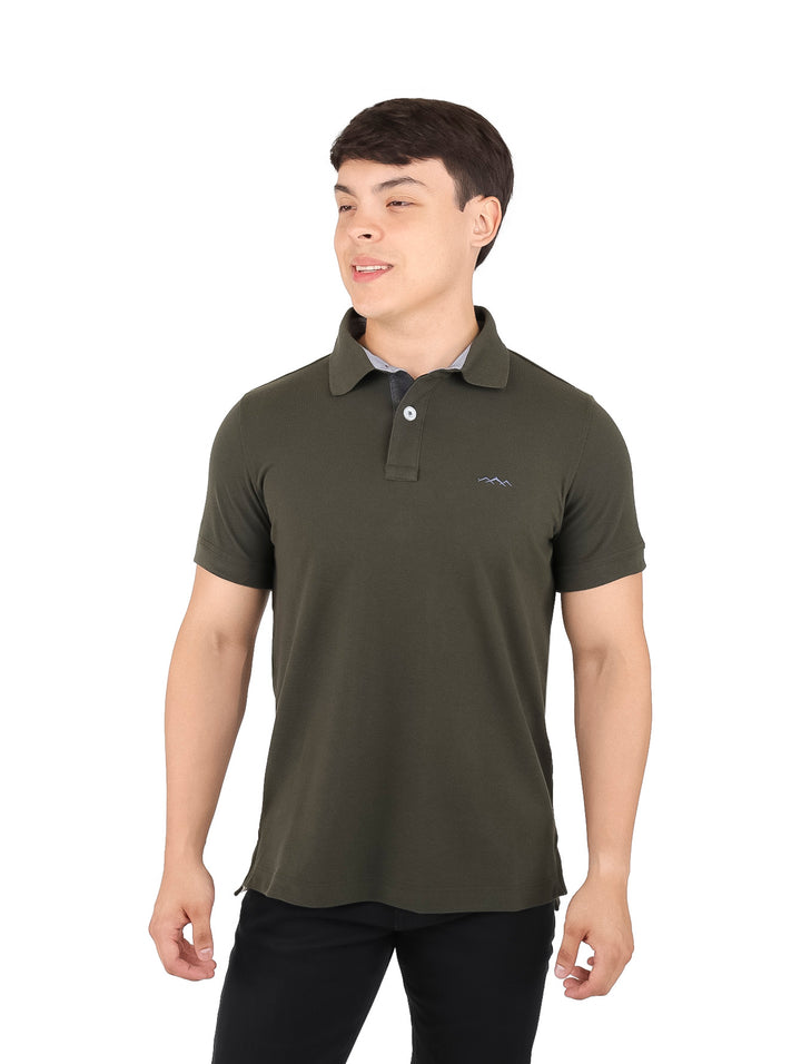 Playera Polo White Peak Color Verde Militar