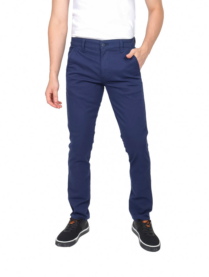 Pantalón OGGI Chinos Slim Fit Gabardina Azul Marino
