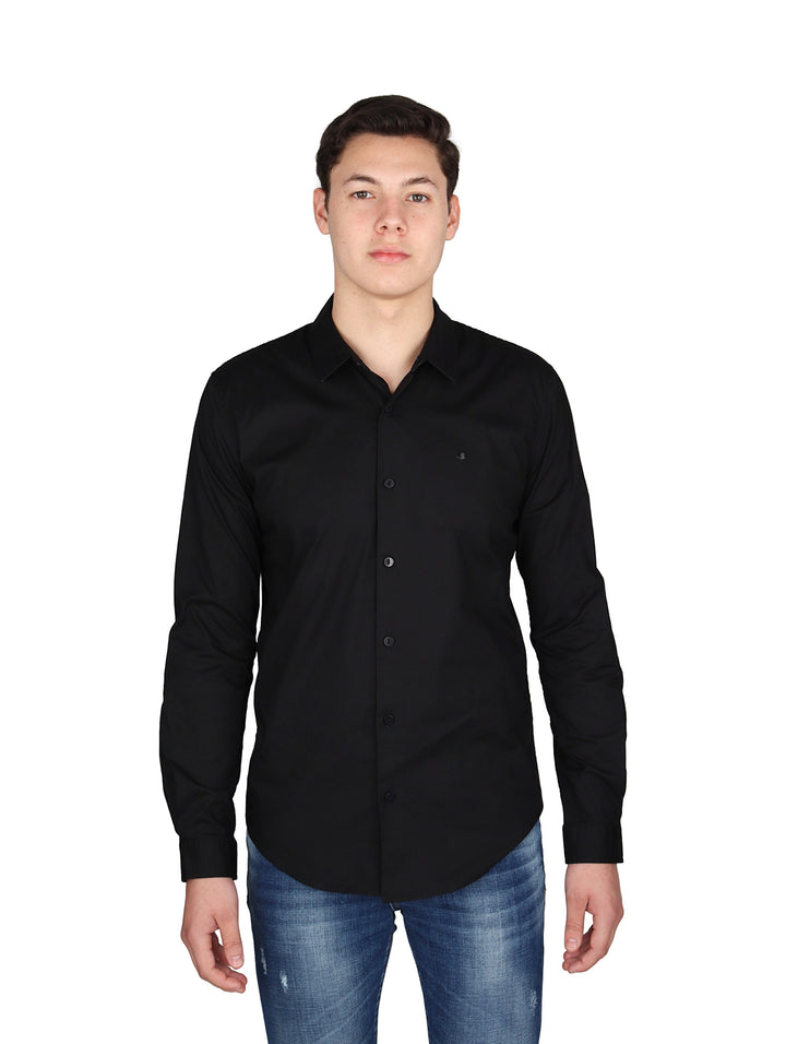 Camisa OGGI Manga Larga Color Negro