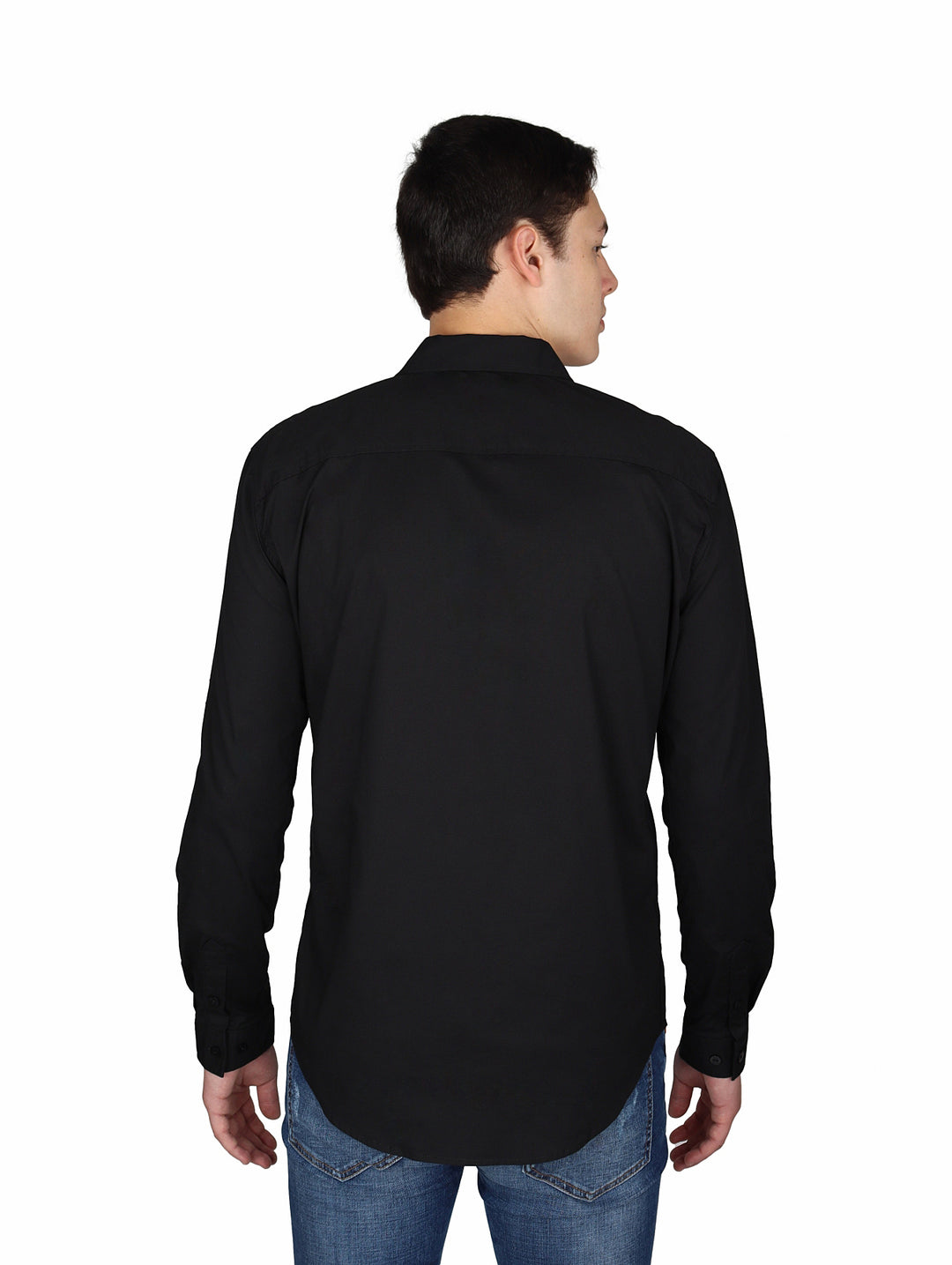 Camisa OGGI Manga Larga Color Negro