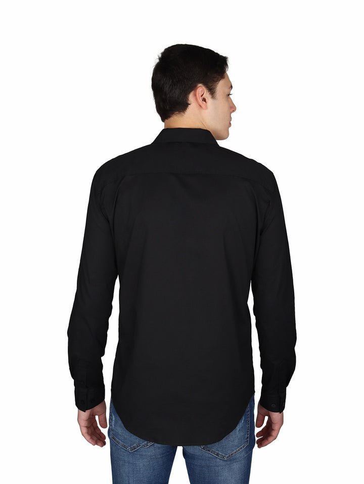 Camisa OGGI Manga Larga Color Negro