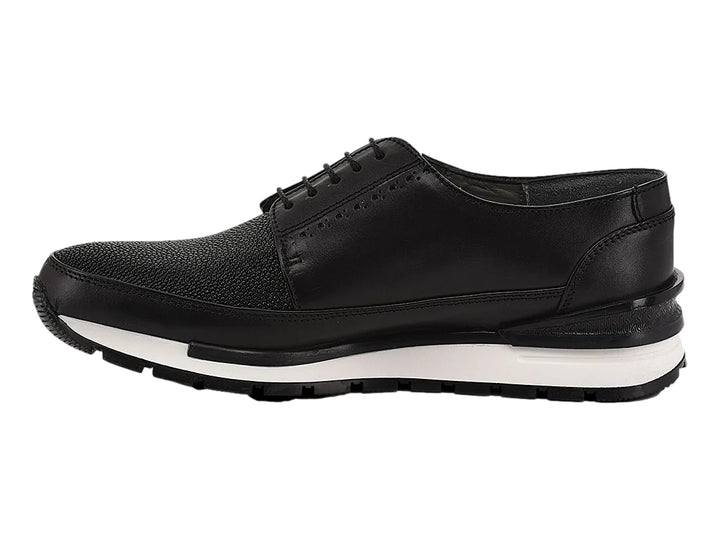 Tenis Cuadra de Mantarraya Negro para Hombre