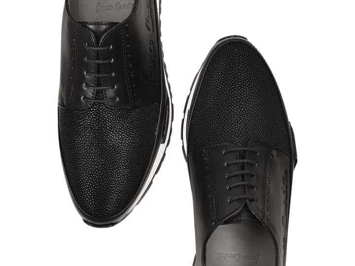 Tenis Cuadra de Mantarraya Negro para Hombre