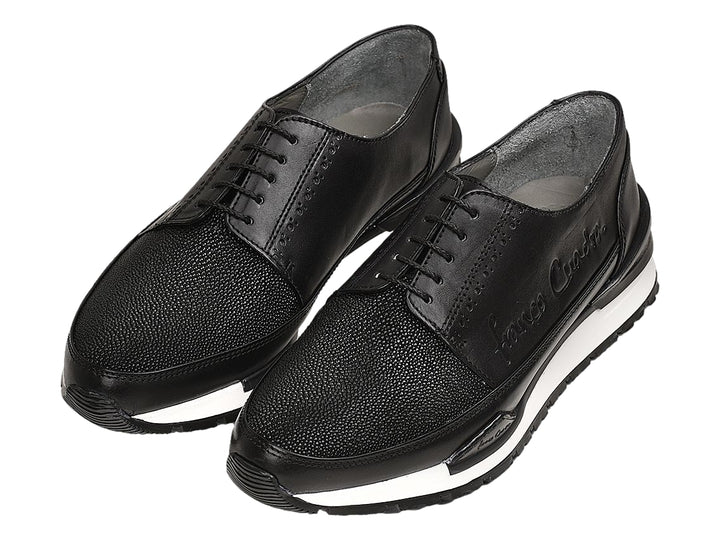 Tenis Cuadra de Mantarraya Negro para Hombre