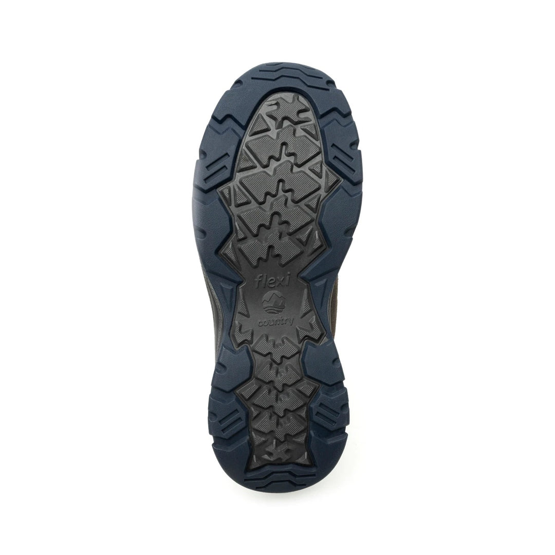 Botas deportivas Flexi Frey para hombre en color gris con detalles en azul y suela robusta.