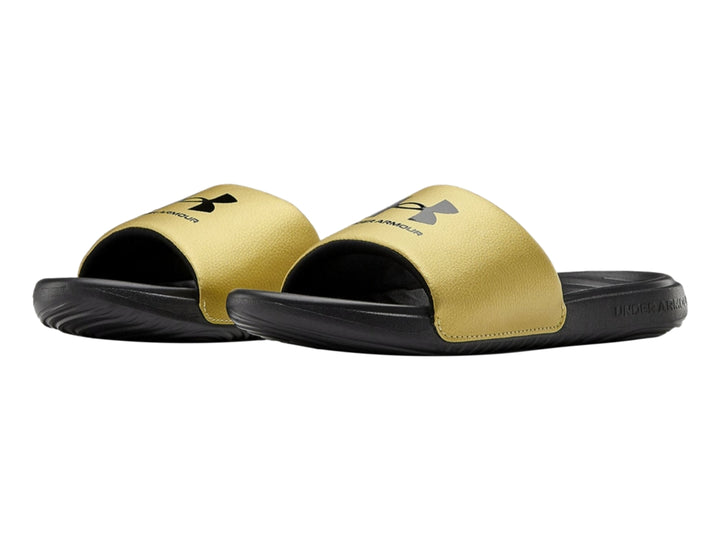 Sandalias Under Armour Ansa Fix SL Negro y Dorado para Mujer