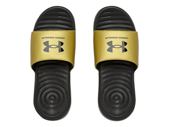 Sandalias Under Armour Ansa Fix SL Negro y Dorado para Mujer