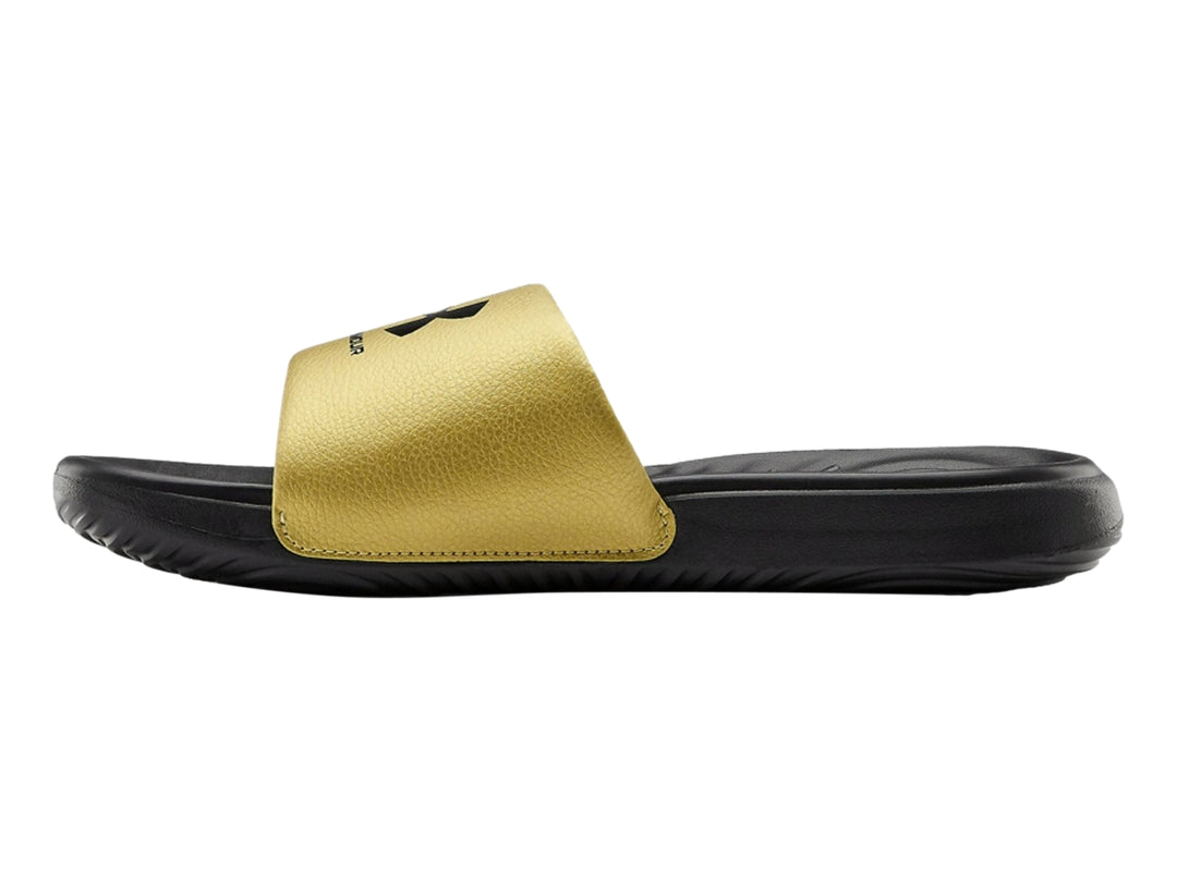 Sandalias Under Armour Ansa Fix SL Negro y Dorado para Mujer