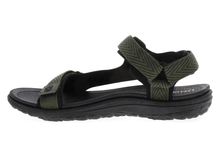Sandalia para hombre estilo gladiador en color verde militar con suela negra.