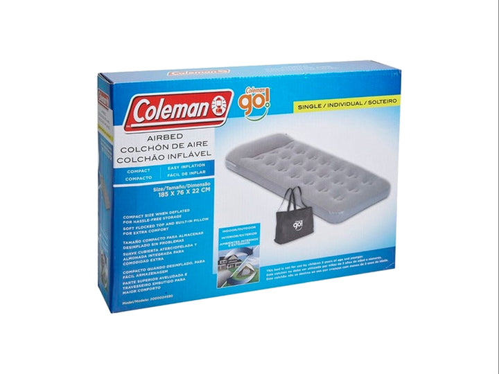 Colchón Inflable Coleman Individual Color Gris