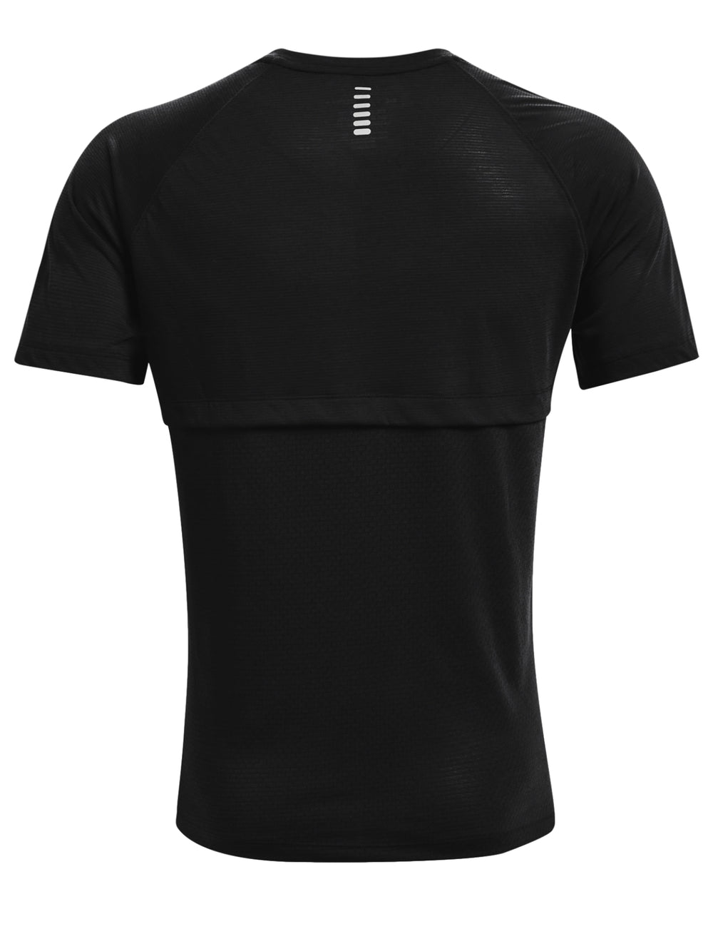 Camiseta deportiva Under Armour de manga corta en color negro con logotipo blanco en el pecho.
