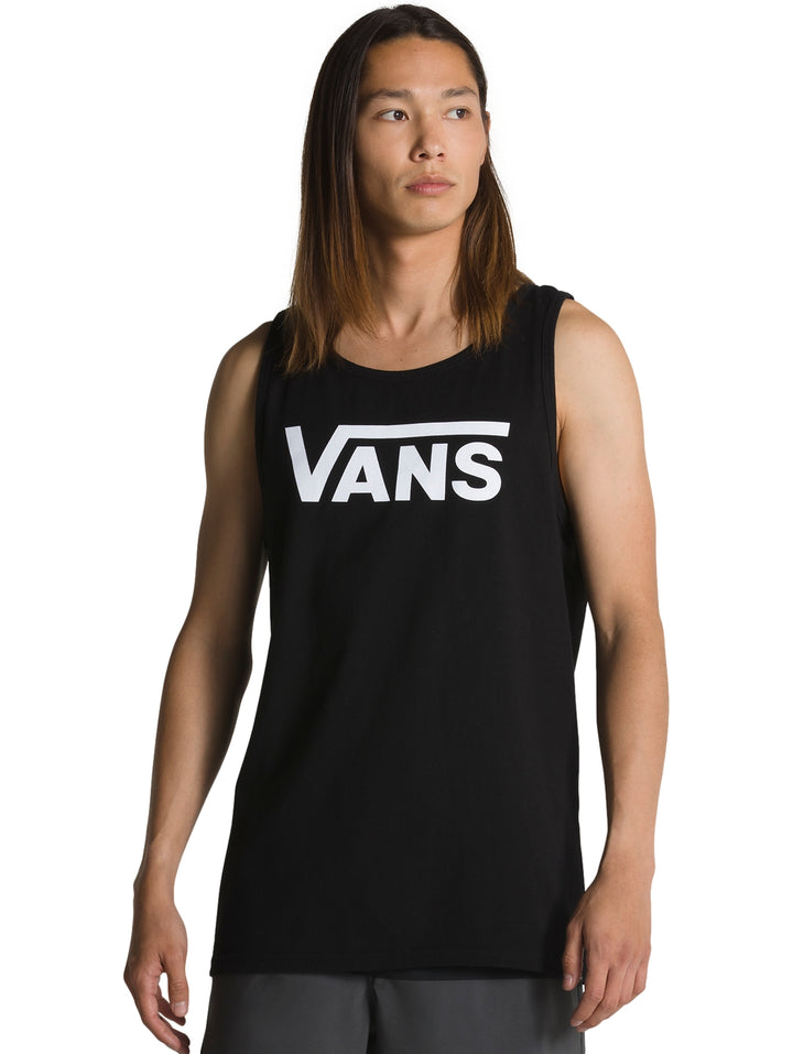 Playera sin Mangas Vans Classic Tank Negro y Blanco