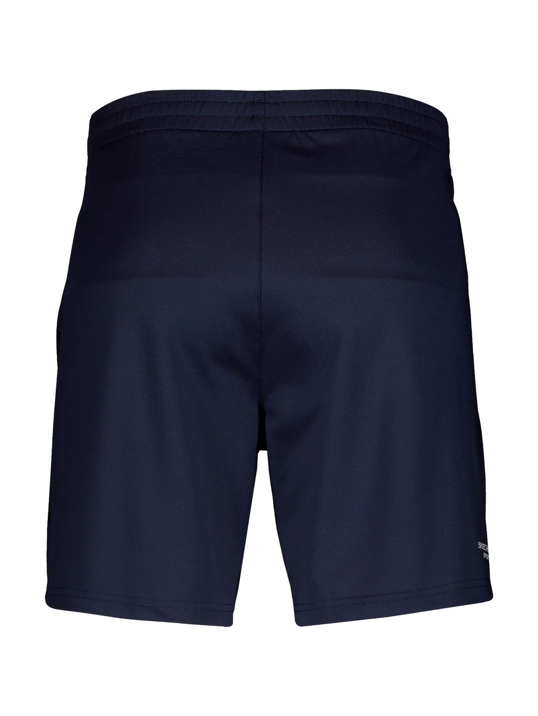 Short deportivo Skechers en color azul marino con logotipo lateral y cintura elástica.