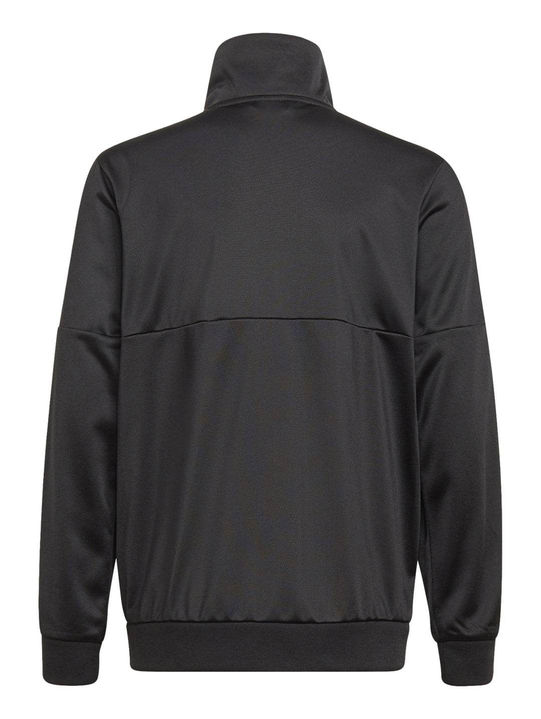 Conjunto deportivo Adidas para niño en color negro con rayas blancas laterales en chaqueta y pantalón.