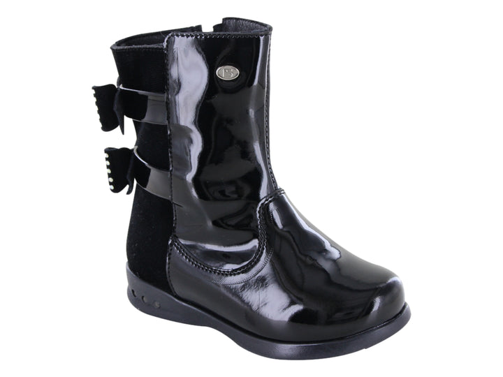 Botas Coqueta Negro Charol para Niña