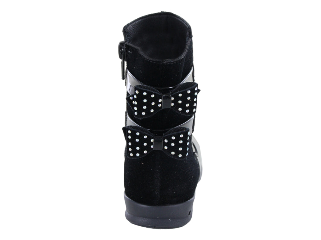 Botas Coqueta Negro Charol para Niña
