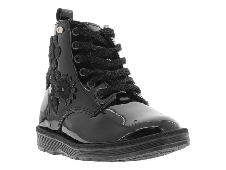 Botas Coqueta Charol Negro para Nina