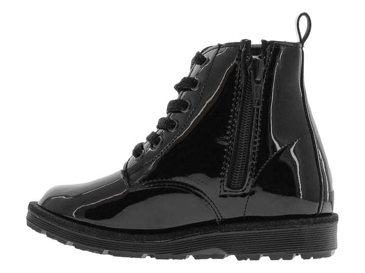 Botas Coqueta Charol Negro para Nina