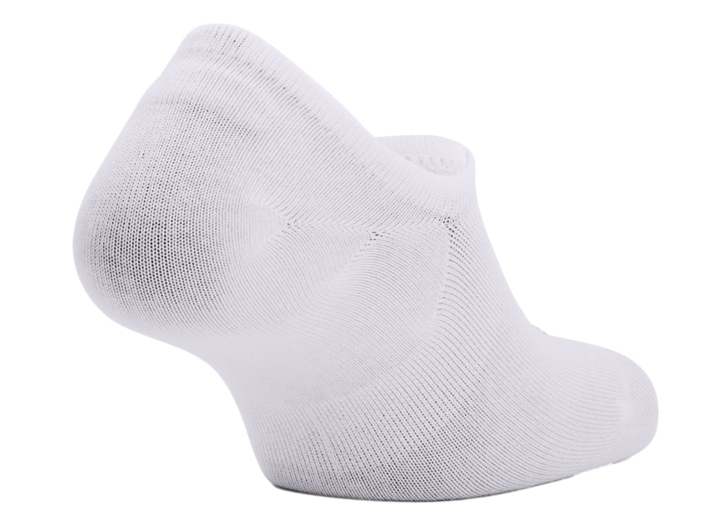 Calcetín blanco Under Armour Core Ultra Low con logotipo negro.