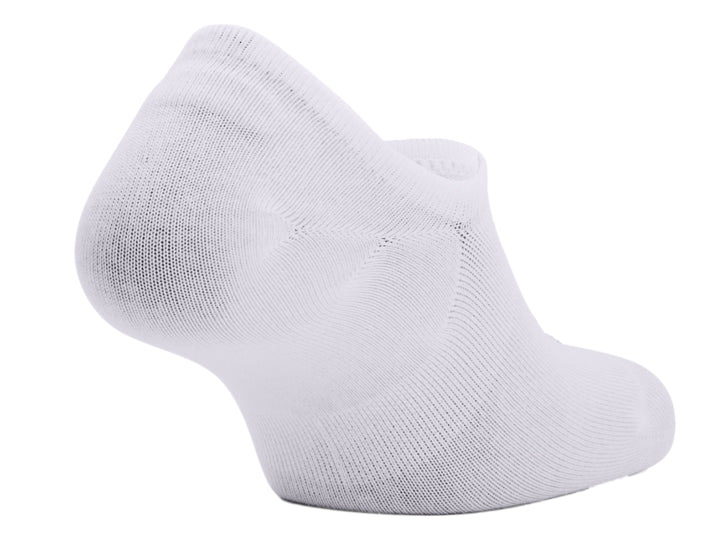 Calcetín blanco Under Armour Core Ultra Low con logotipo negro.