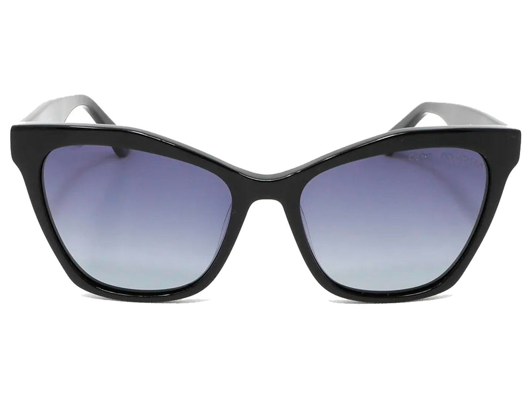Lentes de sol Cloe para mujer en color negro con forma cat-eye y cristales polarizados degradados.