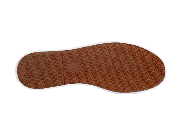 Zapato K-Swiss Beverly Dine color amarillo con suela blanca y cordones.