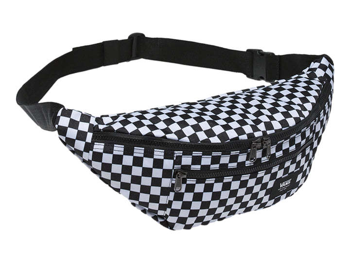 Cangurera Vans Ward Cross Body Negro con Cuadros Blancos