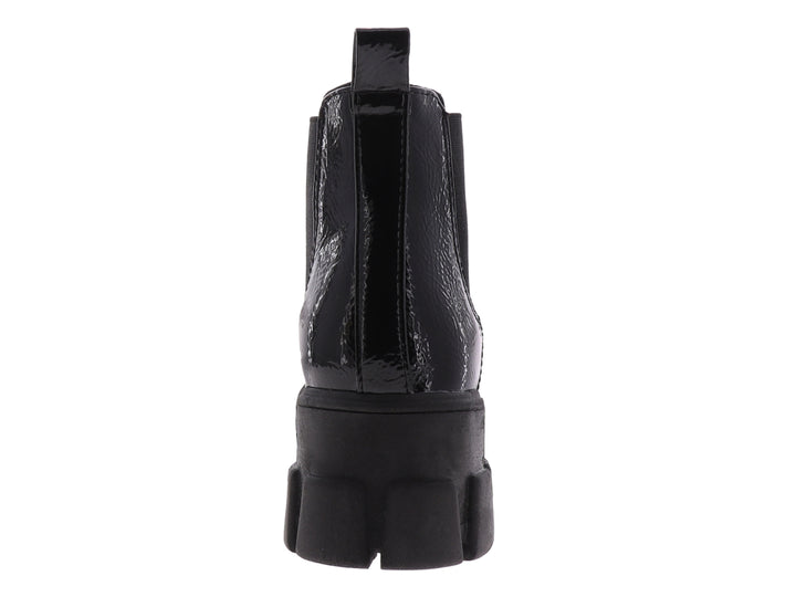 Botines Nomadas Negro Charol Arrugado para Mujer
