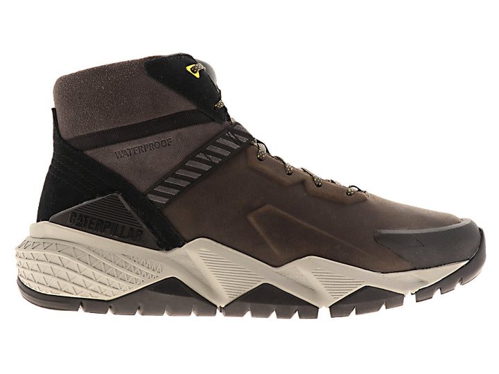 Botas Caterpillar Context Mid WP color Pavement para hombre, con diseño moderno y suela beige.