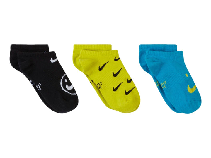 Par de calcetines Nike negros con texto blanco &