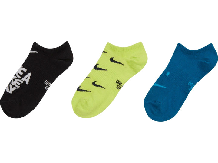 Par de calcetines Nike negros con texto blanco &
