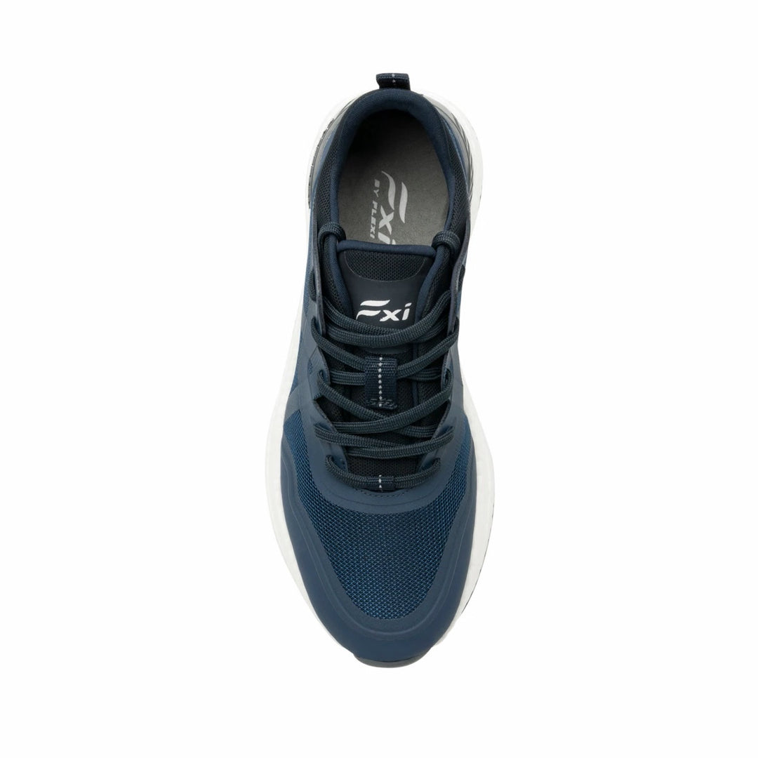 Tenis deportivos Flexi en color azul con suela blanca y detalles en malla sintética.