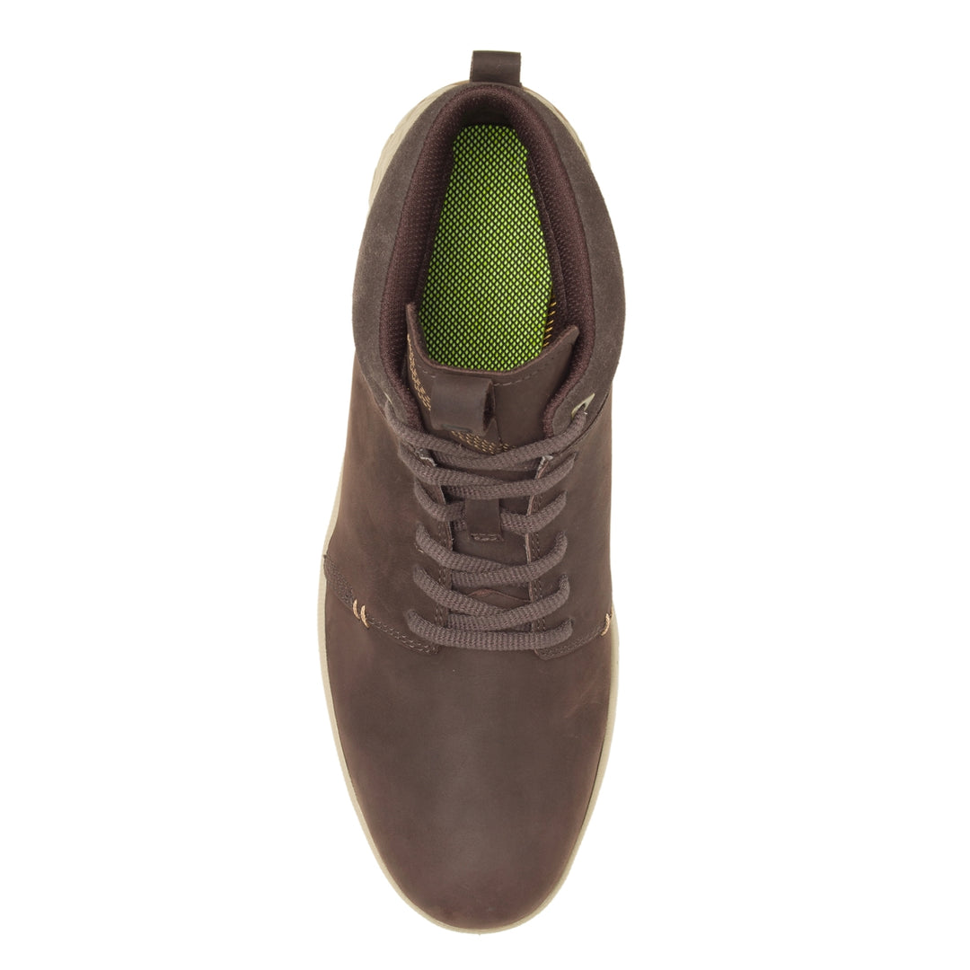 Botas Caterpillar Zeke para hombre en color café con suela beige y acabado mate.