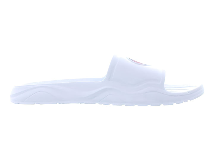 Sandalia deportiva Champion modelo CP 101067 en color blanco, vista lateral sobre fondo blanco.